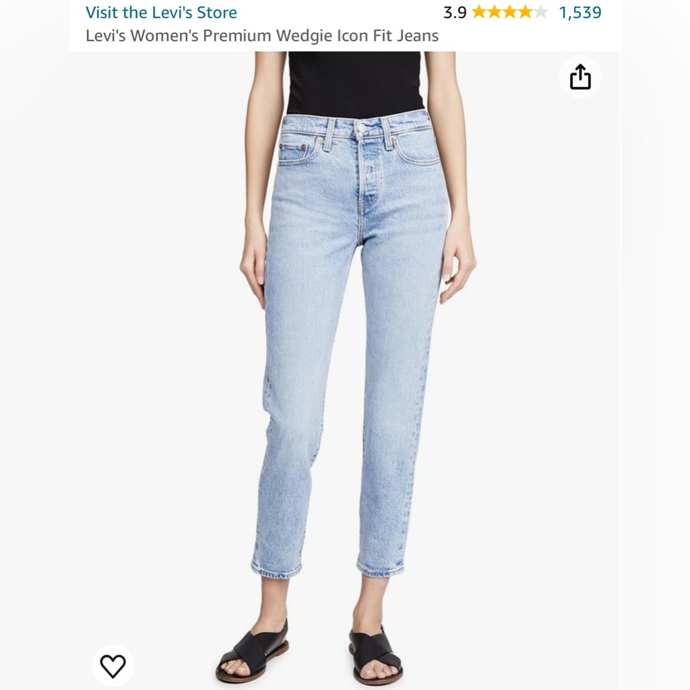 Women’s Levi’s Wedgie Icon Cropped Jeans- Size 32- Button Fly